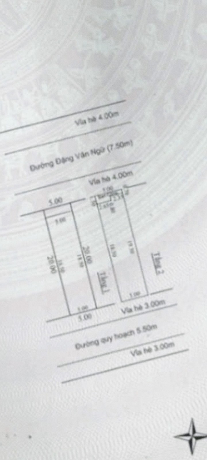 (THỬA 10 TỜ 65) ĐẶNG VĂN NGỮ 100m², 3 tầng, ngang 5m, dài 20m, giá 9.2 tỷ, Cẩm Lệ